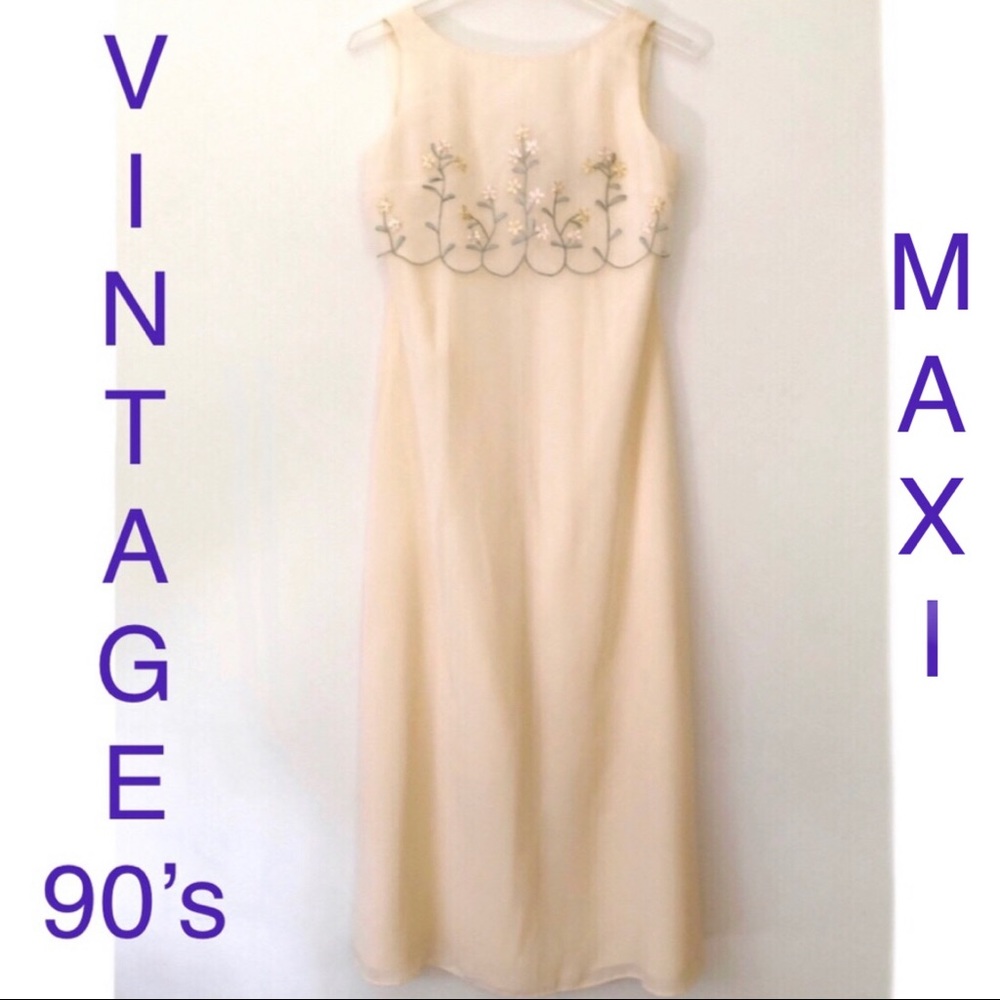 Vintage ARIANNA by Rachel Kaye yellow maxi Size 10
